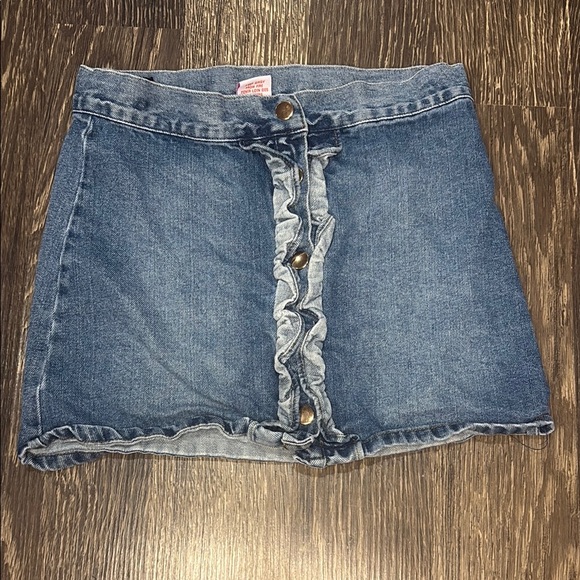 Tommy Bahama Other - Tommy Bahama girls Jean skirt with snaps down the front with ruffle size medium